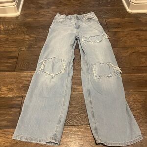 Abercrombie kids- high rise wide leg jeans